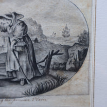 Load image into Gallery viewer, Rare 18th Century Drawing: The Sad Historian of the Pensive Plain (Illustration to Oliver Goldsmith's Poem). Pen and Grey Wash on Paper
