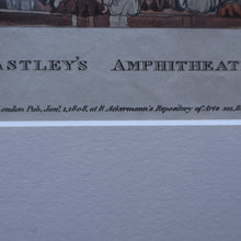 Load image into Gallery viewer, "ASTLEY'S AMPHITHEATRE" (1808). Engraved by John Hill; after Rowlandson and Pugin
