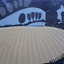 Load image into Gallery viewer, LARGE 1960s Linocut by GRAHAM CLARKE (b. 1944). Entitled "Behind Shoreham". Pencil Signed
