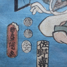 Load image into Gallery viewer, ANTIQUE Japanese Print by Utagawa Kunisada (1786 - 1865). The Colour Print Contest of a Modern Genj. Dated 1852

