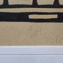 Load image into Gallery viewer, SCOTTISH ART. Jane Hyslop (RSA). Linocut Entitled: Map of Midlothian. ARTIST'S PROOF. Framed
