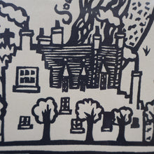 Load image into Gallery viewer, SCOTTISH ART. Jane Hyslop (RSA). Linocut Entitled: Map of Midlothian. ARTIST'S PROOF. Framed
