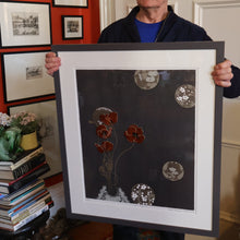 Load image into Gallery viewer, SCOTTISH ART: Rare Screenprint by Bel Cowie Entitled "Minoan Poppies" . Signed and dated 1981. FRAMED
