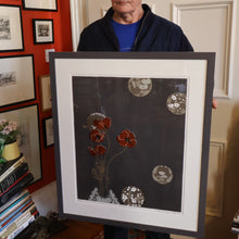 Load image into Gallery viewer, SCOTTISH ART: Rare Screenprint by Bel Cowie Entitled "Minoan Poppies" . Signed and dated 1981. FRAMED
