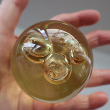Load image into Gallery viewer, Vintage MIDTON CRAFTS 1970s SCOTTISH Acrylic Paperweight with Bubble Inclusions
