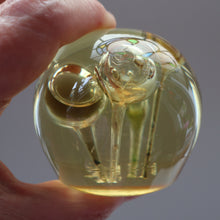 Load image into Gallery viewer, Vintage MIDTON CRAFTS 1970s SCOTTISH Acrylic Paperweight with Bubble Inclusions
