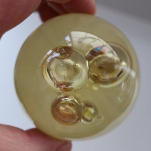 Vintage MIDTON CRAFTS 1970s SCOTTISH Acrylic Paperweight with Bubble Inclusions