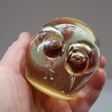 Load image into Gallery viewer, Vintage MIDTON CRAFTS 1970s SCOTTISH Acrylic Paperweight with Bubble Inclusions
