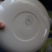 Load image into Gallery viewer, Selection of 1950s Poole Twintone Tablewares LIME GREEN AND SEAGULL. Four Trios, Large Side Plate &amp; Milk and Sugar Jug
