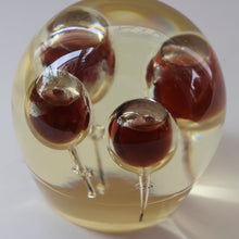 Load image into Gallery viewer, Vintage MIDTON CRAFTS 1970s SCOTTISH Acrylic Paperweight with Bubble Inclusions
