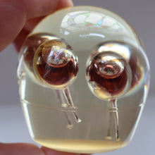 Load image into Gallery viewer, Vintage MIDTON CRAFTS 1970s SCOTTISH Acrylic Paperweight with Bubble Inclusions
