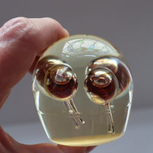 Load image into Gallery viewer, Vintage MIDTON CRAFTS 1970s SCOTTISH Acrylic Paperweight with Bubble Inclusions
