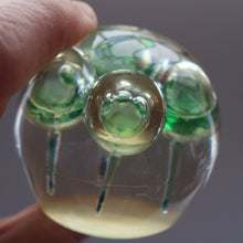 Load image into Gallery viewer, Vintage MIDTON CRAFTS 1970s SCOTTISH Acrylic Paperweight with Bubble Inclusions
