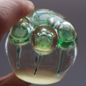 Vintage MIDTON CRAFTS 1970s SCOTTISH Acrylic Paperweight with Bubble Inclusions
