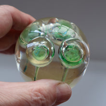 Load image into Gallery viewer, Vintage MIDTON CRAFTS 1970s SCOTTISH Acrylic Paperweight with Bubble Inclusions
