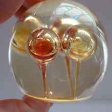Load image into Gallery viewer, Vintage MIDTON CRAFTS 1970s SCOTTISH Acrylic Paperweight with Bubble Inclusions
