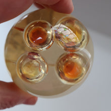 Load image into Gallery viewer, Vintage MIDTON CRAFTS 1970s SCOTTISH Acrylic Paperweight with Bubble Inclusions
