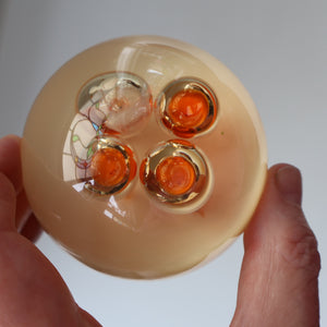 Vintage MIDTON CRAFTS 1970s SCOTTISH Acrylic Paperweight with Bubble Inclusions
