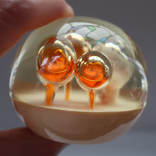 Load image into Gallery viewer, Vintage MIDTON CRAFTS 1970s SCOTTISH Acrylic Paperweight with Bubble Inclusions
