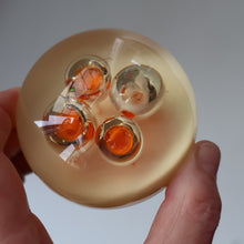 Load image into Gallery viewer, Vintage MIDTON CRAFTS 1970s SCOTTISH Acrylic Paperweight with Bubble Inclusions
