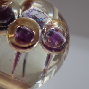 Vintage MIDTON CRAFTS 1970s SCOTTISH Acrylic Paperweight with Bubble Inclusions