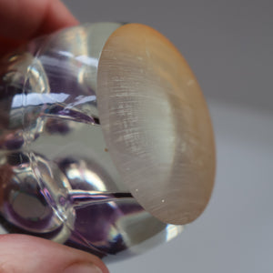 Vintage MIDTON CRAFTS 1970s SCOTTISH Acrylic Paperweight with Bubble Inclusions