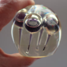 Load image into Gallery viewer, Vintage MIDTON CRAFTS 1970s SCOTTISH Acrylic Paperweight with Bubble Inclusions
