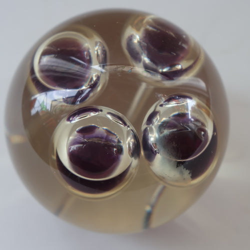 Vintage MIDTON CRAFTS 1970s SCOTTISH Acrylic Paperweight with Bubble Inclusions