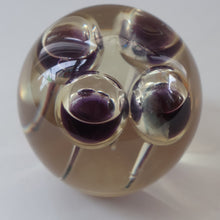 Load image into Gallery viewer, Vintage MIDTON CRAFTS 1970s SCOTTISH Acrylic Paperweight with Bubble Inclusions
