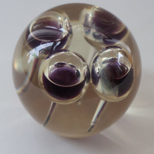 Vintage MIDTON CRAFTS 1970s SCOTTISH Acrylic Paperweight with Bubble Inclusions