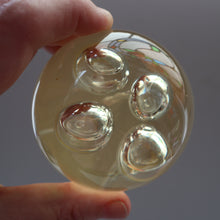 Load image into Gallery viewer, Vintage MIDTON CRAFTS 1970s SCOTTISH Acrylic Paperweight with Bubble Inclusions
