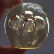 Load image into Gallery viewer, Vintage MIDTON CRAFTS 1970s SCOTTISH Acrylic Paperweight with Bubble Inclusions
