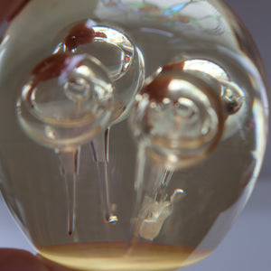 Vintage MIDTON CRAFTS 1970s SCOTTISH Acrylic Paperweight with Bubble Inclusions