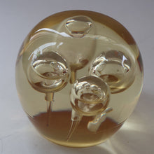 Load image into Gallery viewer, Vintage MIDTON CRAFTS 1970s SCOTTISH Acrylic Paperweight with Bubble Inclusions
