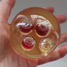 Load image into Gallery viewer, Vintage MIDTON CRAFTS 1970s SCOTTISH Acrylic Paperweight with Bubble Inclusions
