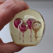 Load image into Gallery viewer, Vintage MIDTON CRAFTS 1970s SCOTTISH Acrylic Paperweight with Bubble Inclusions
