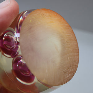 Vintage MIDTON CRAFTS 1970s SCOTTISH Acrylic Paperweight with Bubble Inclusions