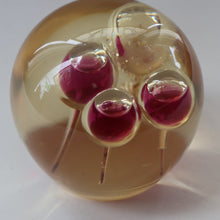 Load image into Gallery viewer, Vintage MIDTON CRAFTS 1970s SCOTTISH Acrylic Paperweight with Bubble Inclusions
