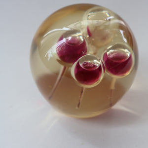 Vintage MIDTON CRAFTS 1970s SCOTTISH Acrylic Paperweight with Bubble Inclusions