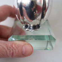 Load image into Gallery viewer, Rare 1920s ART DECO WMF Duck Inkwell on Faceted Clear Crystal Base 

