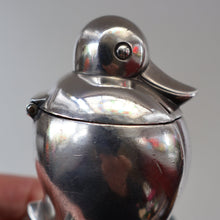 Load image into Gallery viewer, Rare 1920s ART DECO WMF Duck Inkwell on Faceted Clear Crystal Base 
