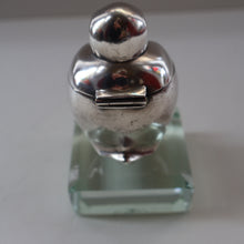 Load image into Gallery viewer, Rare 1920s ART DECO WMF Duck Inkwell on Faceted Clear Crystal Base 
