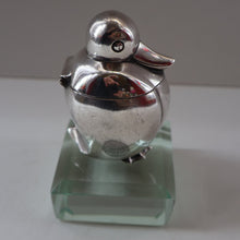 Load image into Gallery viewer, Rare 1920s ART DECO WMF Duck Inkwell on Faceted Clear Crystal Base 
