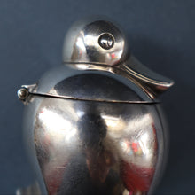 Load image into Gallery viewer, Rare 1920s ART DECO WMF Duck Inkwell on Faceted Clear Crystal Base 
