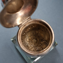 Load image into Gallery viewer, Rare 1920s ART DECO WMF Duck Inkwell on Faceted Clear Crystal Base 

