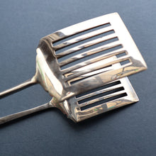 Load image into Gallery viewer, SOLID SILVER with London Hallmark (1906). Edwardian Antique Asparagus Tongs or Pastry Servers
