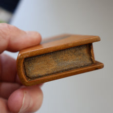 Load image into Gallery viewer, Antique 19th Century MAUCHLINE Wooden Vesta Box in the Shape of a Book. FREE POSTAGE
