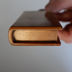 Antique 19th Century MAUCHLINE Wooden Vesta Box in the Shape of a Book. FREE POSTAGE