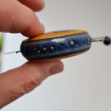 Load image into Gallery viewer, Antique 19th Century MAUCHLINE Ware Pinwheel Pin Cushion with View of Dunkeld
