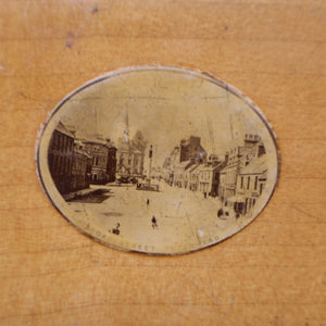 Antique 19th Century MAUCHLINE Ware Photograph Album with Image on cover of Broad Street, Peterhead